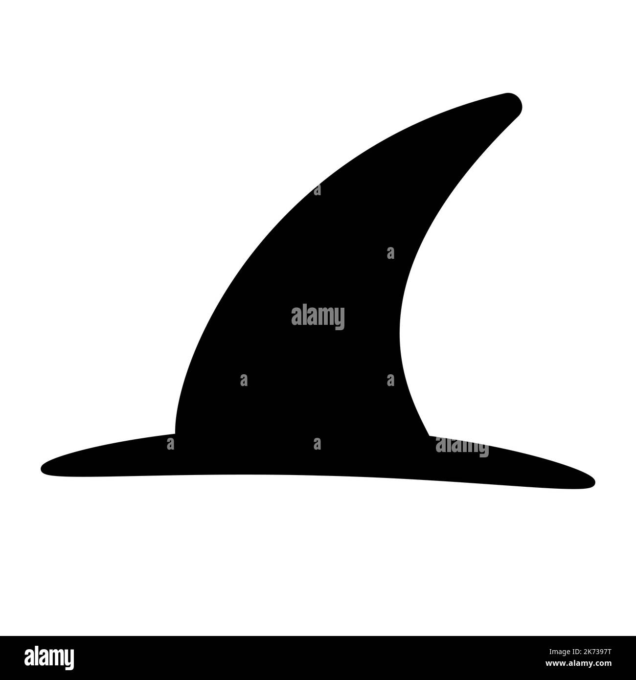 Vektor flache Cartoon Hexenhut Silhouette Stock Vektor