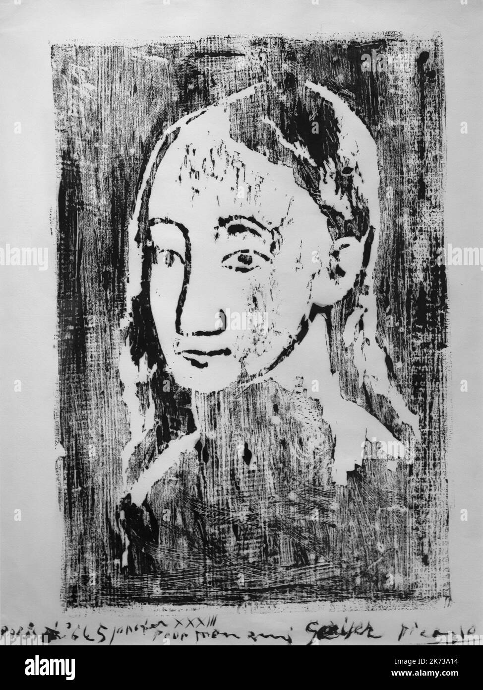 Kopf einer Frau, Pablo Picasso, 1906, Museum Berggruen, Berlin, Deutschland, Europa Stockfoto