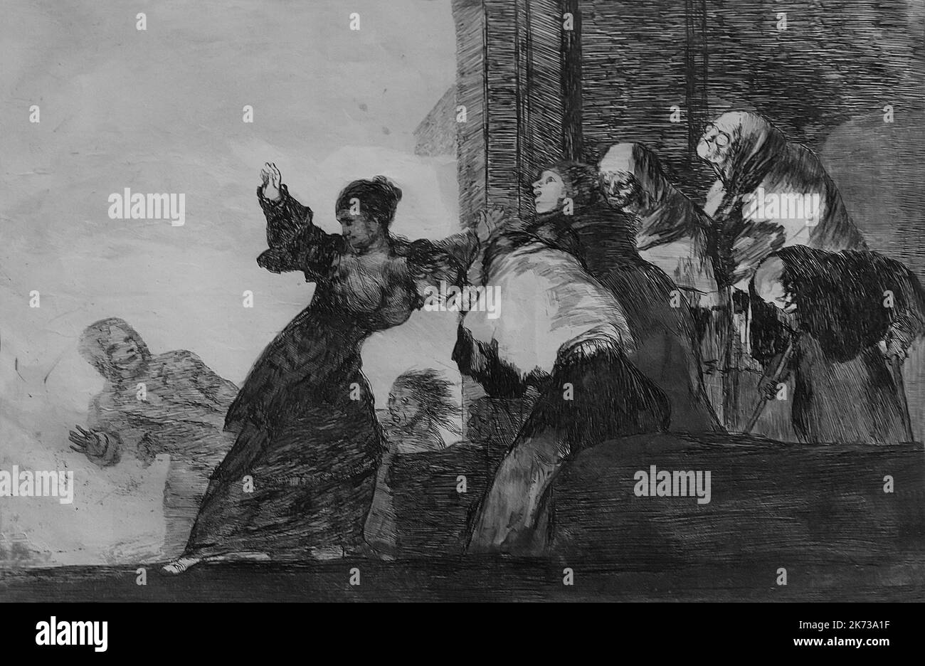 Torheit der Armut, Francisco Goya, Los Disparates, Los Proverbios, die Torheiten, 1815-1824, Museum Berggruen, Berlin, Deutschland, Europa Stockfoto