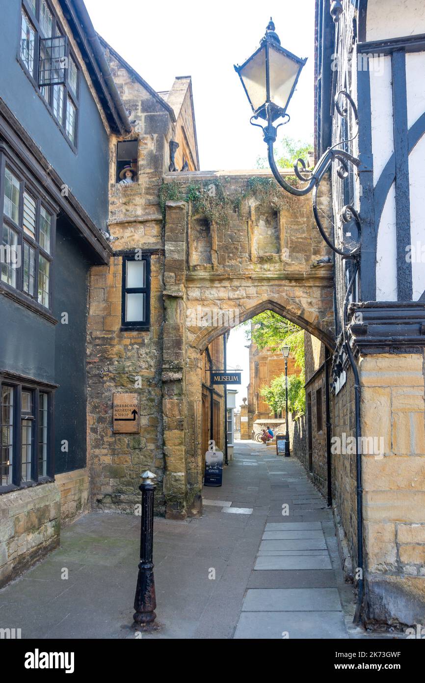 Sherborne Museum & Shop, Church Lane, Sherborne, Dorset, England, Vereinigtes Königreich Stockfoto