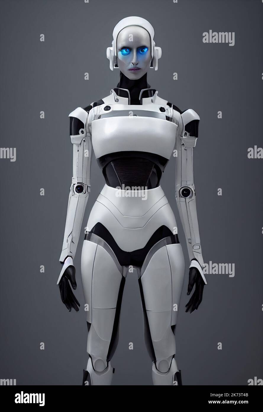 Face robot woman -Fotos und -Bildmaterial in hoher Auflösung – Alamy