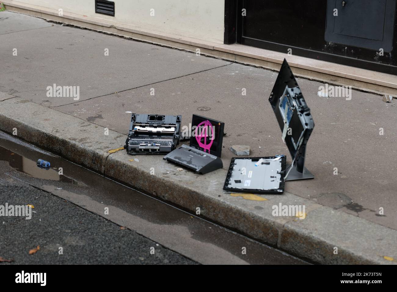 Paris, Frankreich, 16/10/2022. Marsch gegen teure Lebensunterhalt und Klimauntätigkeit, NUPES. Pierre Galan/Alamy Live News Stockfoto