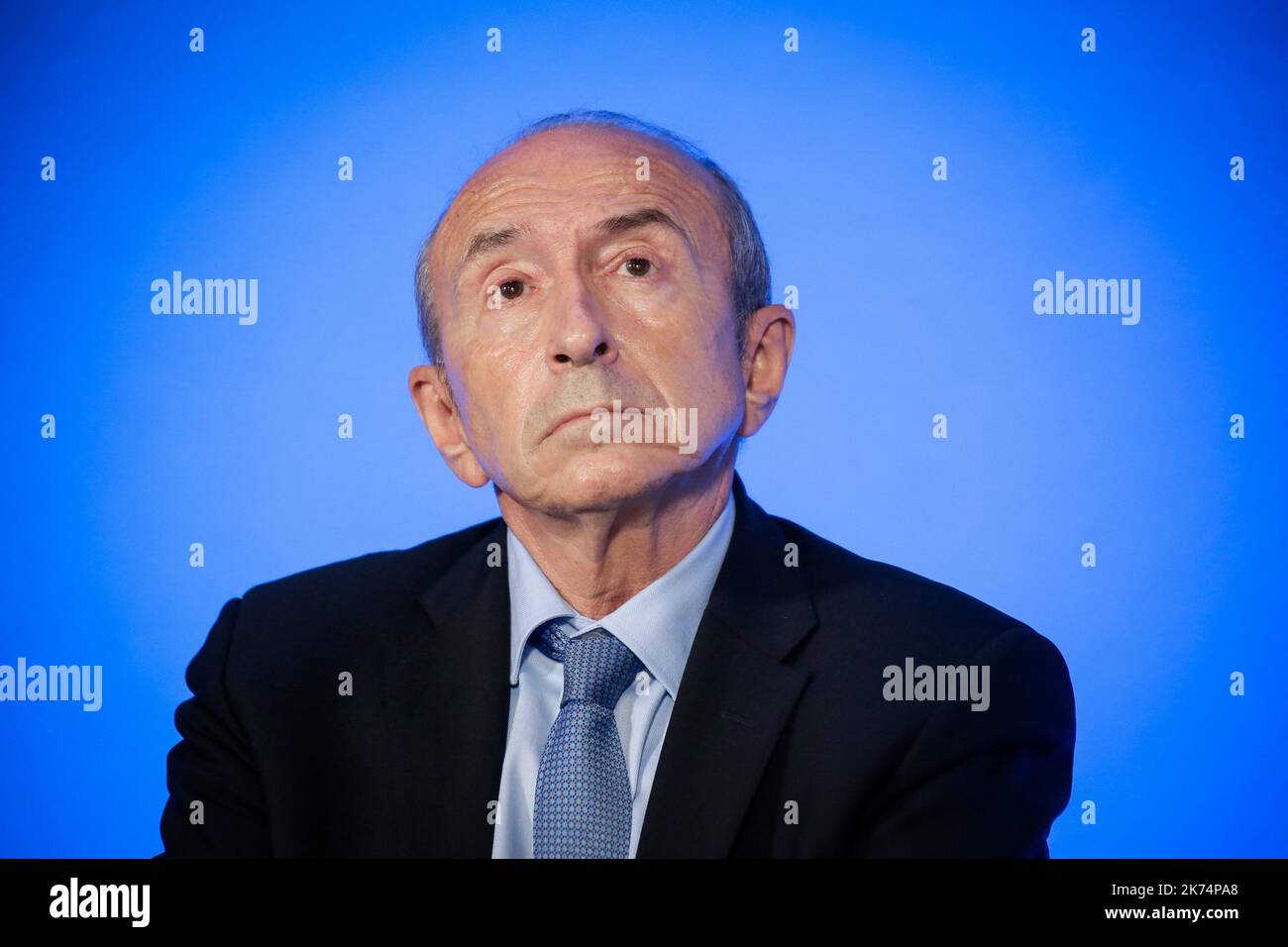 GERARD COLLOMB, INNENMINISTER Stockfoto