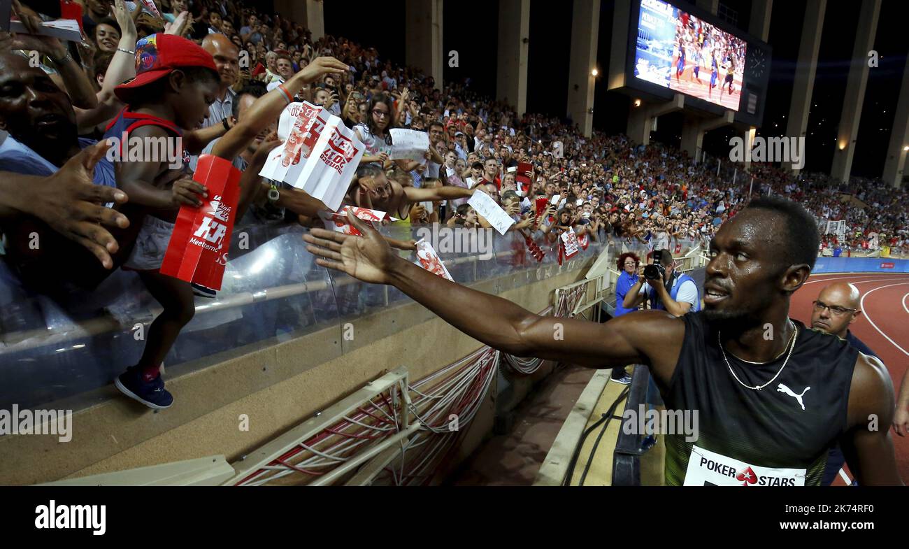 Usain Bolt International Athletics Meeting, Herculis Monaco am 21. Juli 2017 im Louis II Stadium in Monaco Stockfoto