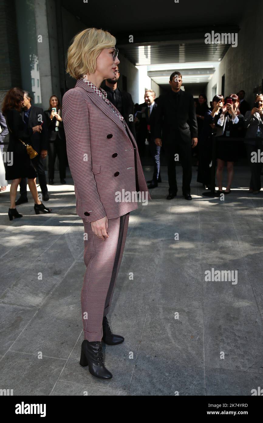 Cate Blanchett bei der Giorgio Armani Show während der Mailänder Fashion Week Women's Wear Spring Summer 2018, am 22. September 2017 in Mailand Stockfoto