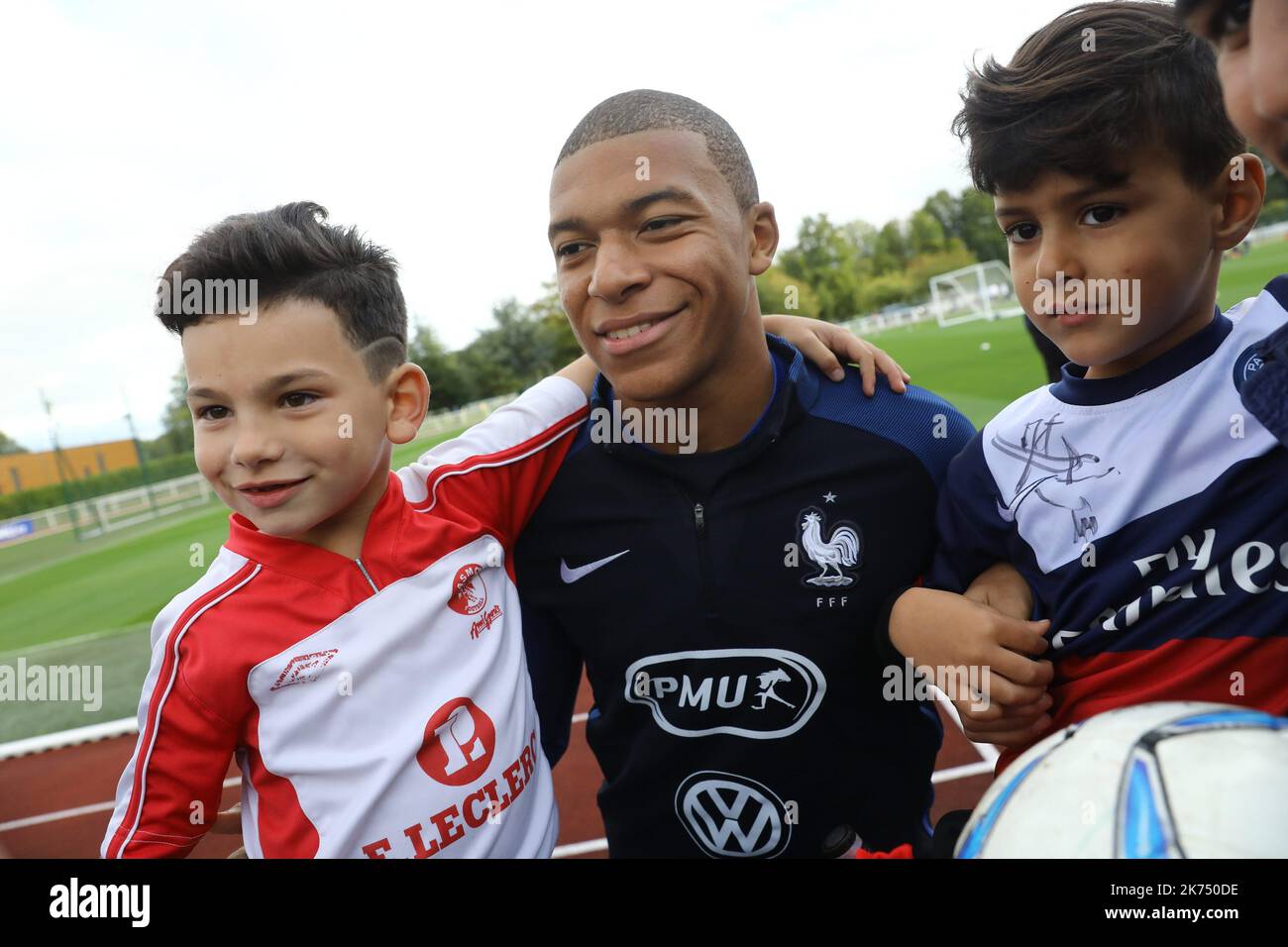 KYLIAN MMAPPE Okt 2. 2017 französische Nationalmannschaft ein paar Tage vor den Playoffs Stockfoto