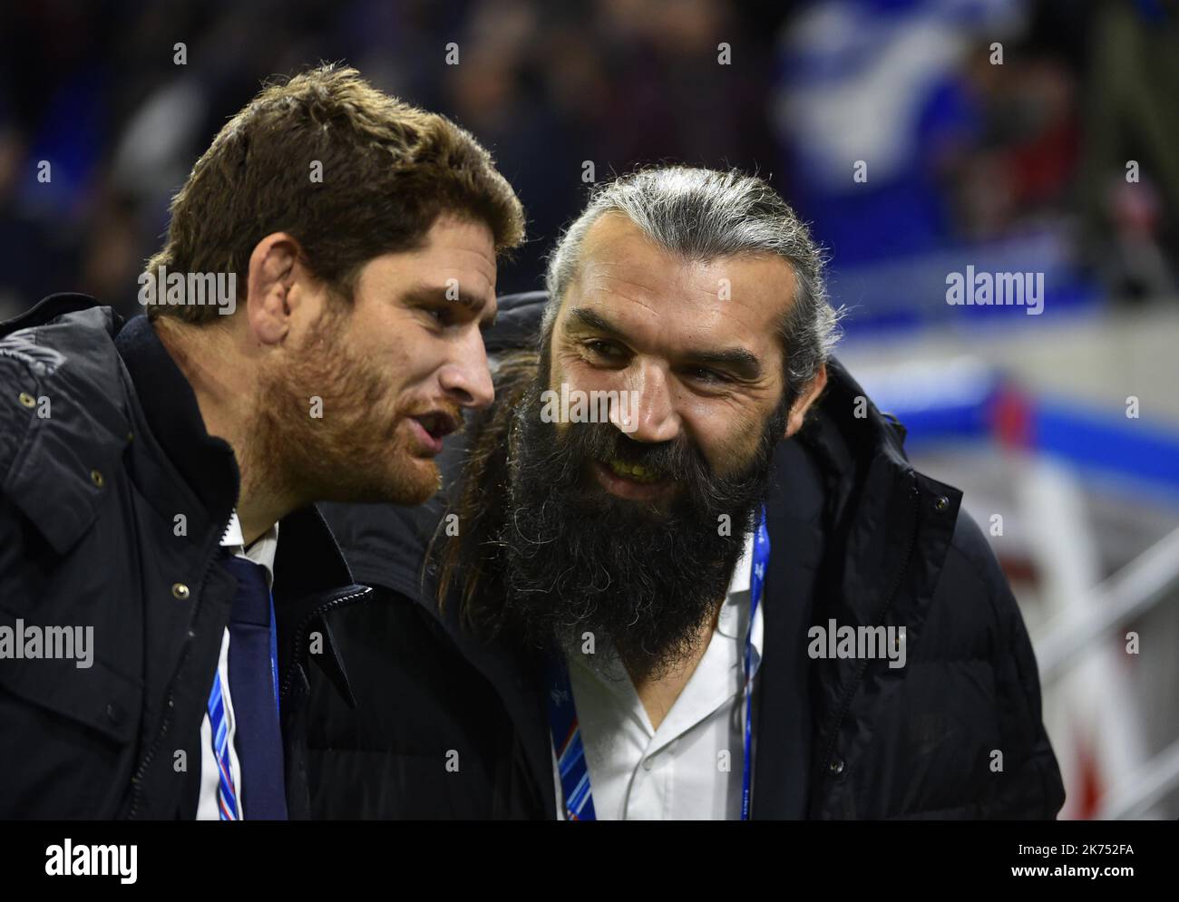 PASCAL PAPE ET SEBASTIEN CHABAL ONT DONNE LE COUP D ENVOI - Stockfoto