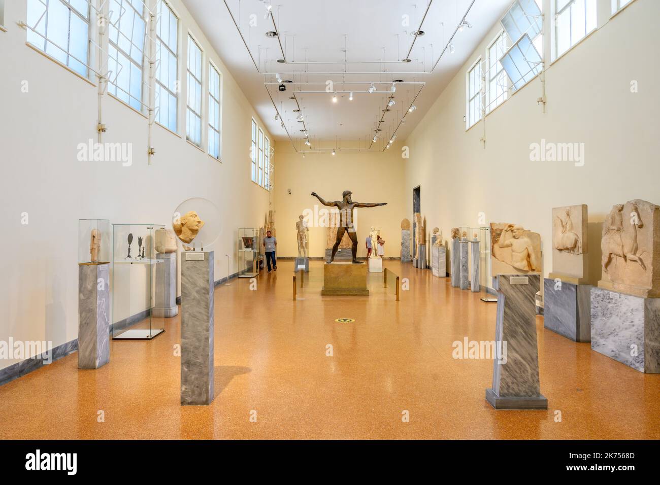 Innenraum des Nationalen Archäologischen Museums, Athen, Griechenland Stockfoto
