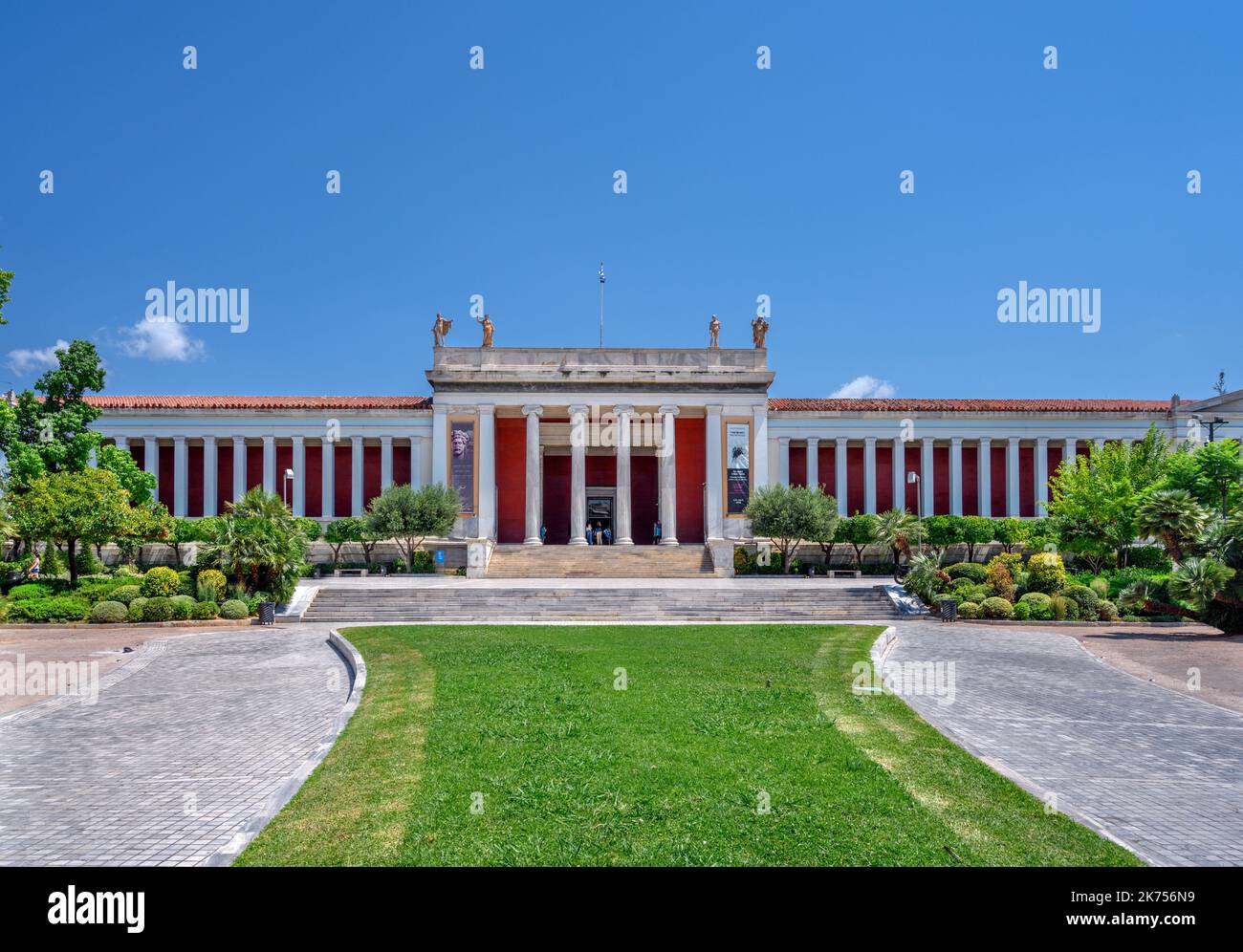 Außenansicht des Nationalen Archäologischen Museums, Athen, Griechenland Stockfoto