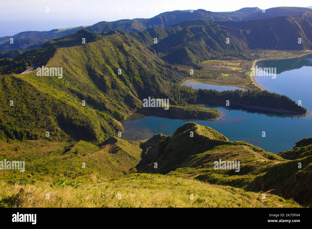 Portugal, Azoren, Sao Miguel Island, Lagoa do Fogo, See, Landschaft, Stockfoto