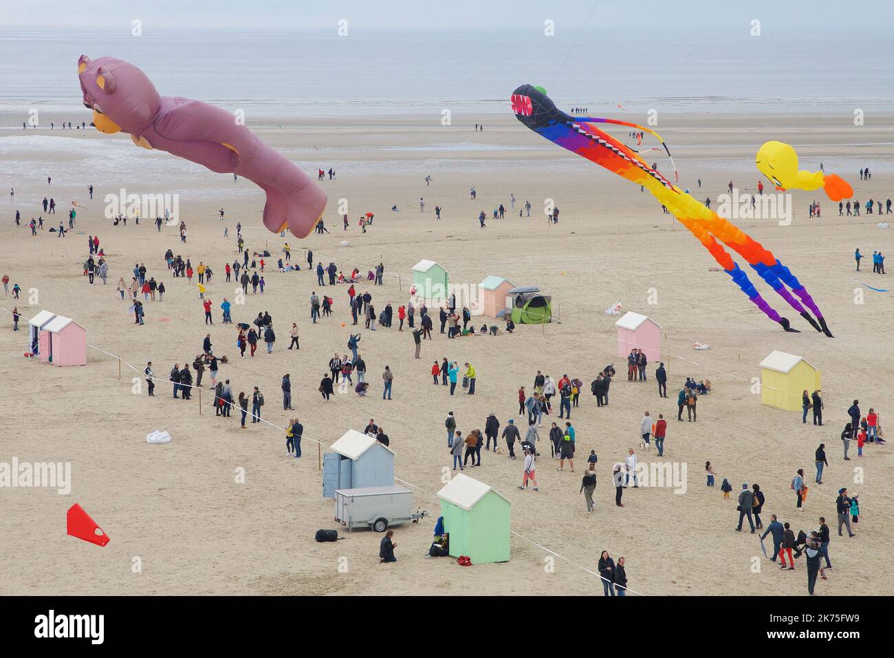 Internationales Kite Meeting BERCK 15. April 2018 Stockfoto