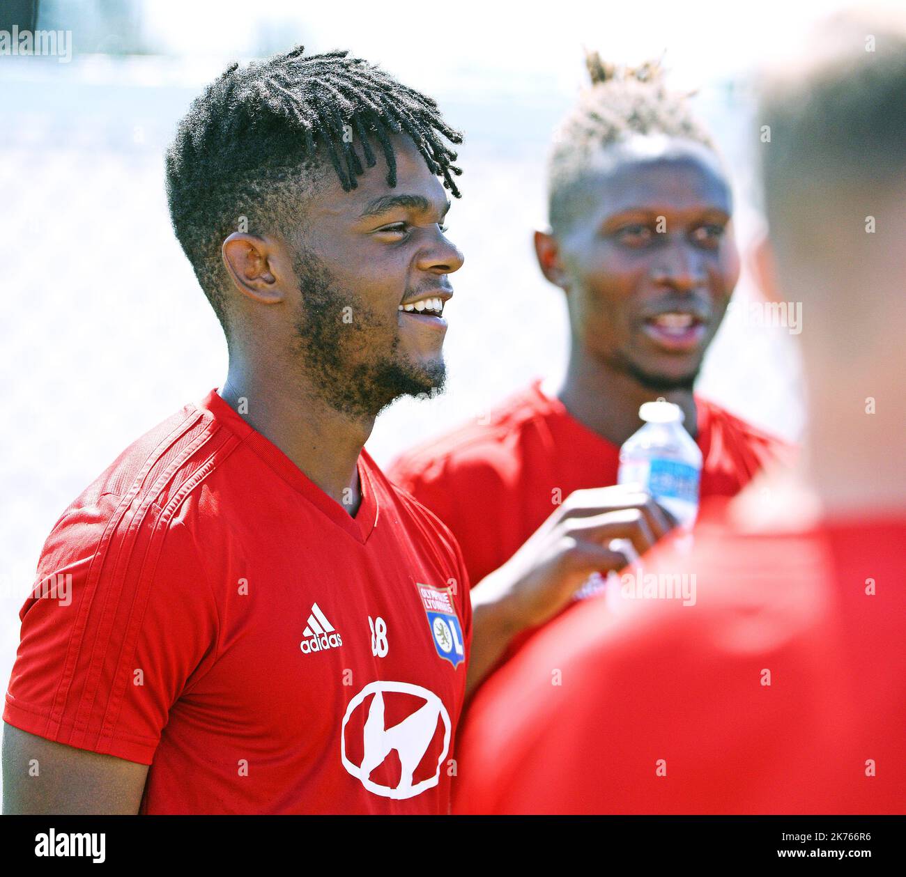 Rep Griffiths während der Trainingsveranstaltung mit Olympique Lyonnais Reserves und Academy. Im August zog er aus Tottenham. Stockfoto