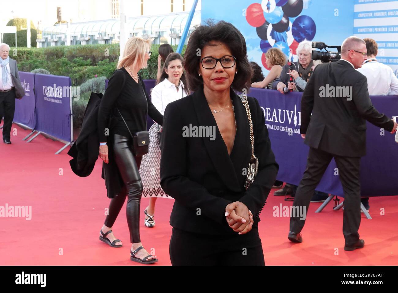 Audrey Pulvar . Journaliste beim Deauville American Film Festival 44. 2018 am 1. September 2018. Stockfoto