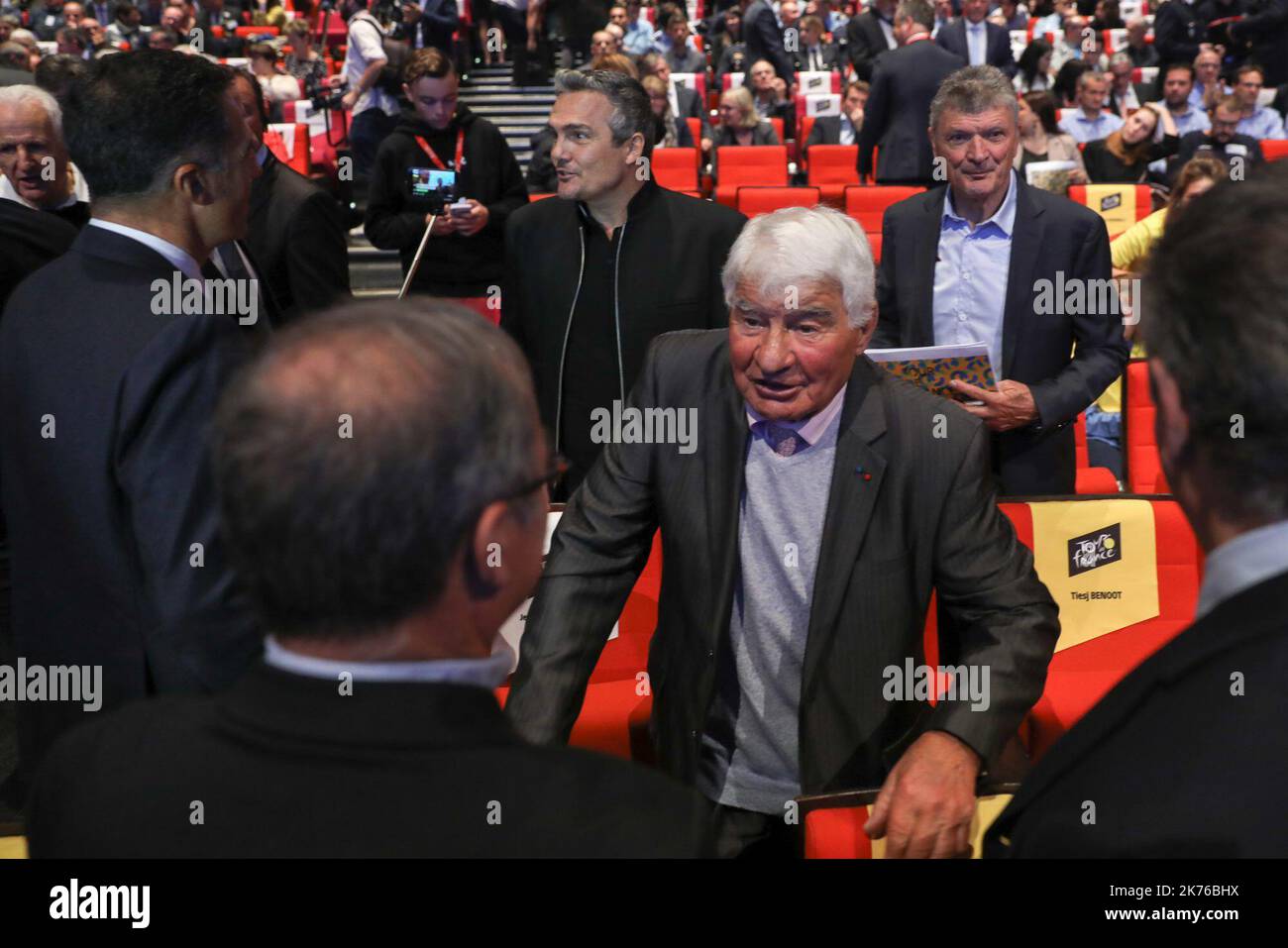 Miguel Indurain Tour de France 2019 Route enthüllt: Fünf Gipfel enden, um den 100.. Jahrestag des Gelben Trikots zu feiern 25 2018. oktober Stockfoto