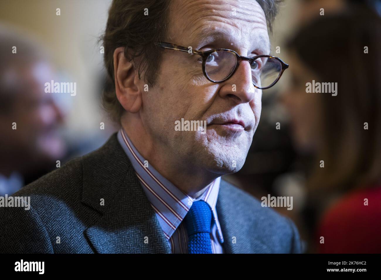 Französische wöchentliche Sitzung der Fragen an die Regierung bei der Nationalversammlung in Paris am 05. Dezember 2018. Stockfoto