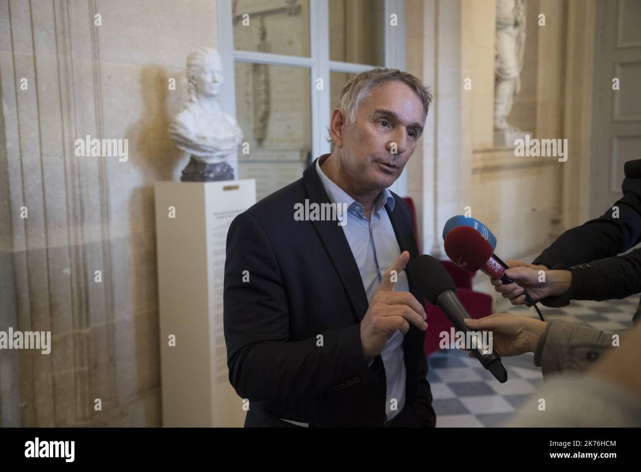 Französische wöchentliche Sitzung der Fragen an die Regierung bei der Nationalversammlung in Paris am 05. Dezember 2018. Stockfoto
