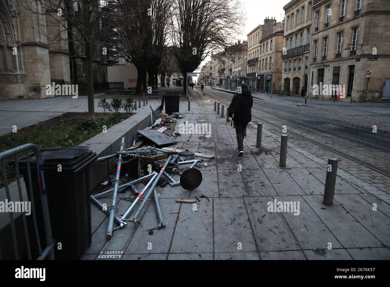 Die Proteste der Gelbweste dauern am 9. Dezember 2018 in ganz Frankreich an. Stockfoto