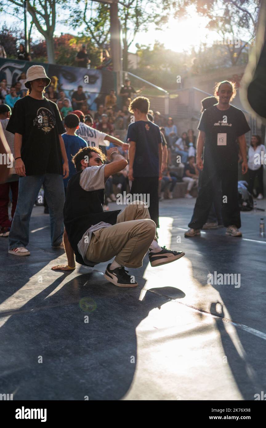 AC gegen Breakdance National Championship, Zaragoza, Spanien Stockfoto