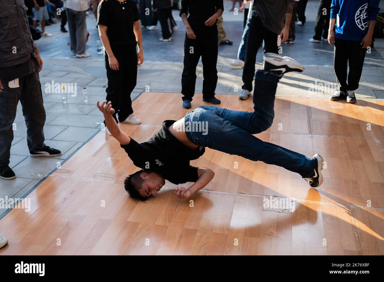 AC gegen Breakdance National Championship, Zaragoza, Spanien Stockfoto