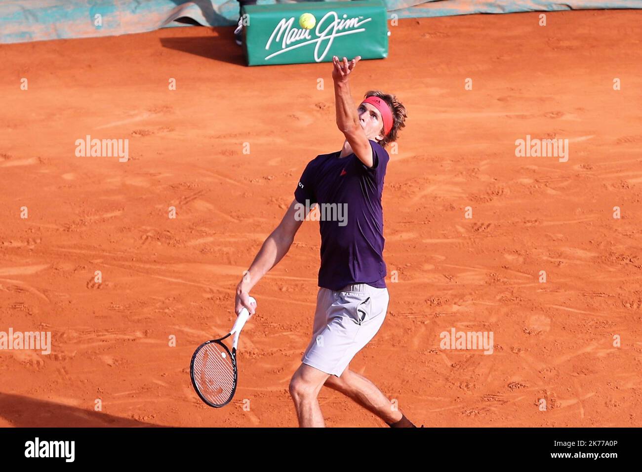 Alexander Zverev aus Deutschland beim Rolex Monte-Carlo Masters 2019, ATP Masters 100 Tennisspiel am 18. April 2019 in Monaco - Foto Laurent Lairys / MAXPPP Stockfoto