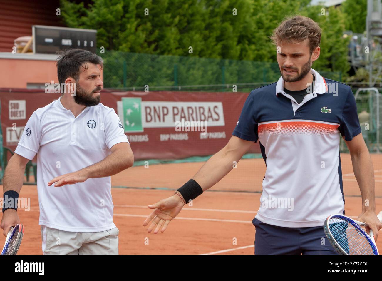 Nini Calimoutou / MAXPPP - à Bordeaux le 04-05-2019 - BNP Paribas Primrose Bordeaux - Demi-finales - Romain Arneodo (MO) & Hugo Nys (MO) *** Ortsüberschrift *** Stockfoto