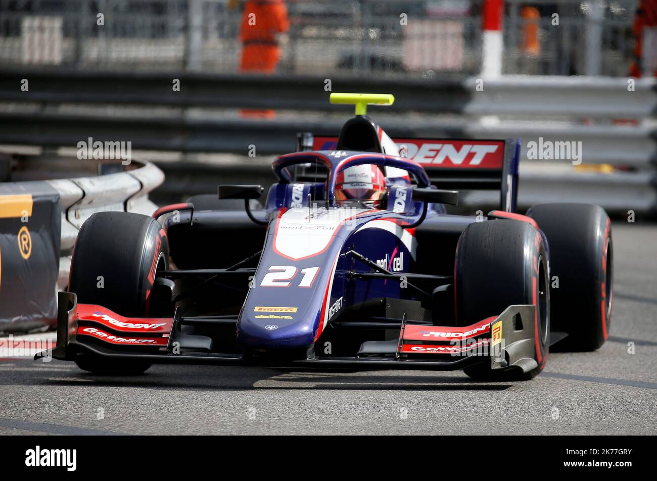 Ralph Boschung, Trident beim Formel-2-Training auf dem Circuit de Monaco, Monaco. Stockfoto