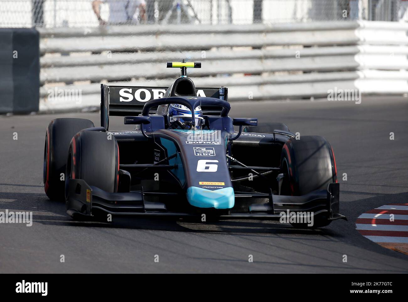 Nichola Latifi, Dämme während des Formel-2-Trainings auf dem Circuit de Monaco, Monaco. Stockfoto