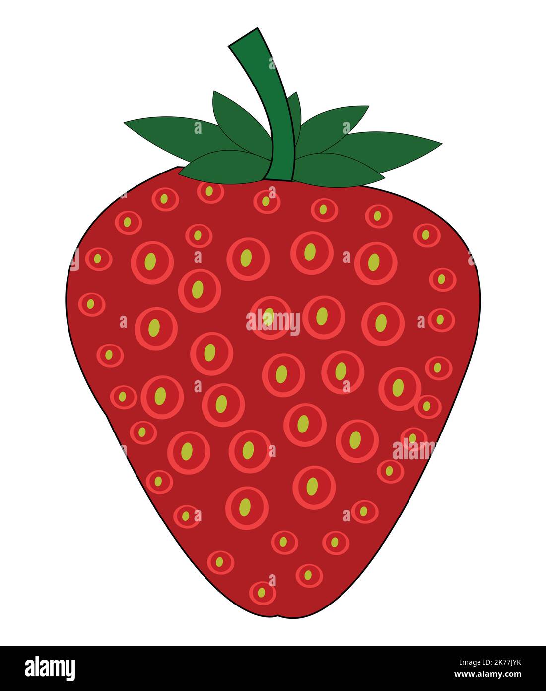Farbenfrohes Erdbeer-Vektorgrafik-Design. Beste Grafik-Ressourcen Illustration. vektorgrafikdesign für Icons und Symbole und Logo-Gestaltung Stock Vektor