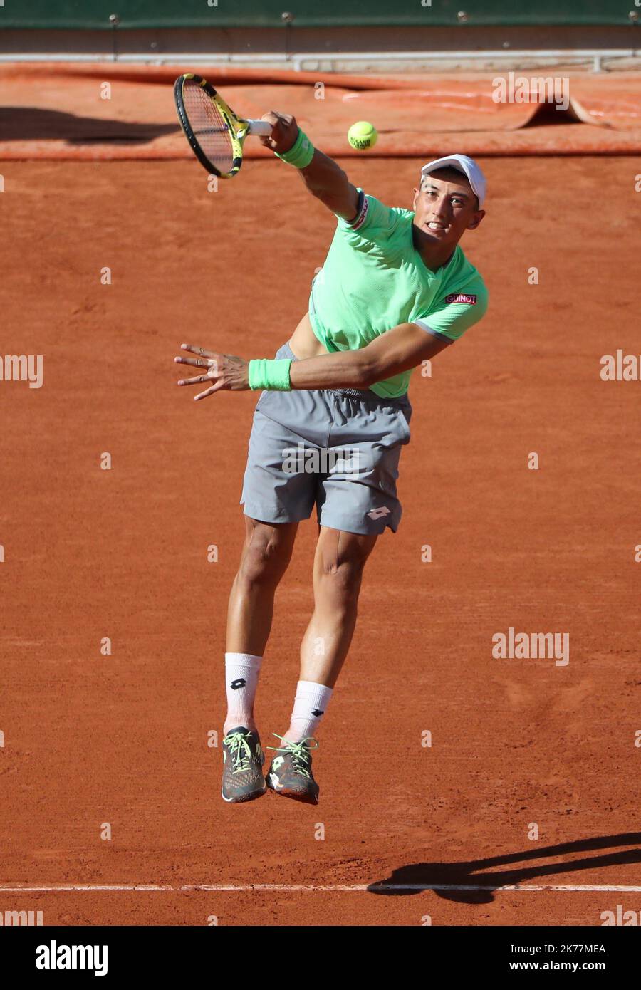 Antoine HOANG (FRA) gegen Gael MONFILS (FRA). Stockfoto