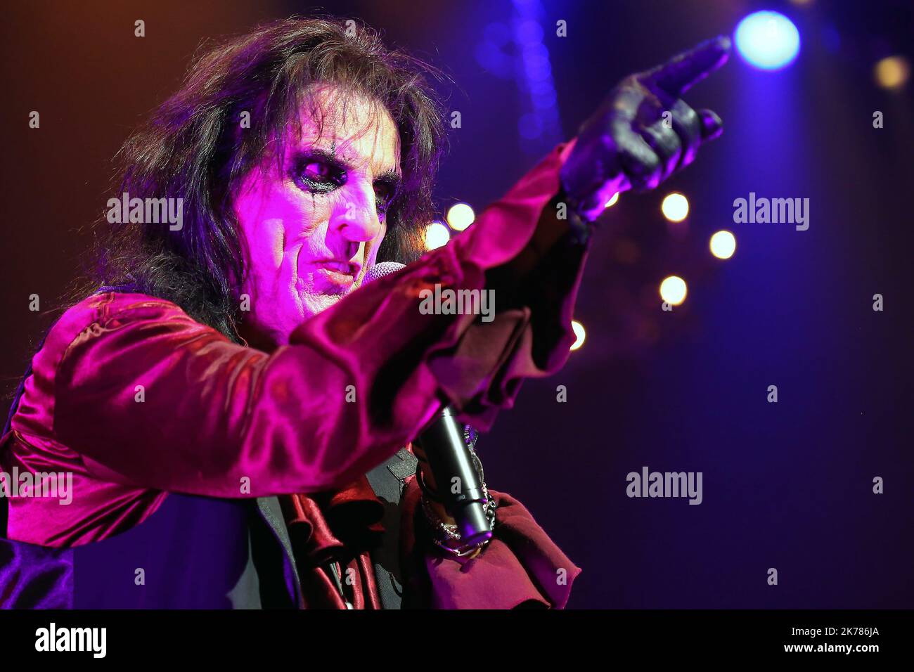 Alice Cooper in einem Konzert in Bordeaux, Frankreich am Donnerstag, 6. September 2019. Stockfoto