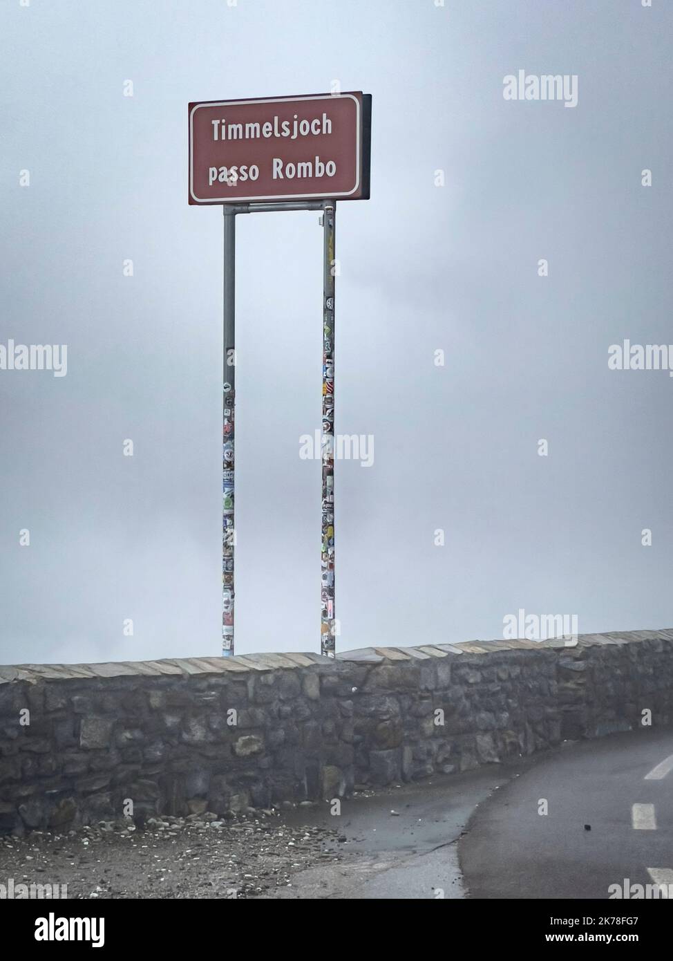 Schöne Fahrt über den Hochpass Timmelsjoch Stockfoto