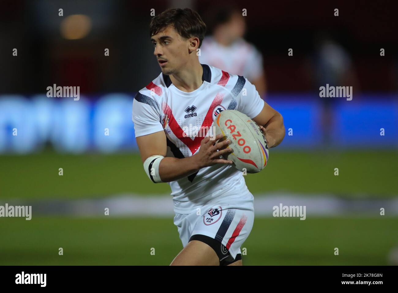 Doncaster, Großbritannien. 17. Oktober 2022. Eco-Power Stadium, Doncaster, South Yorkshire, 17.. Oktober 2022. Frankreich Rugby League vs Griechenland Rugby League Rugby League 2021 World Cup Arthur Mourgue of France Rugby League Credit: Touchlinepics/Alamy Live News Stockfoto