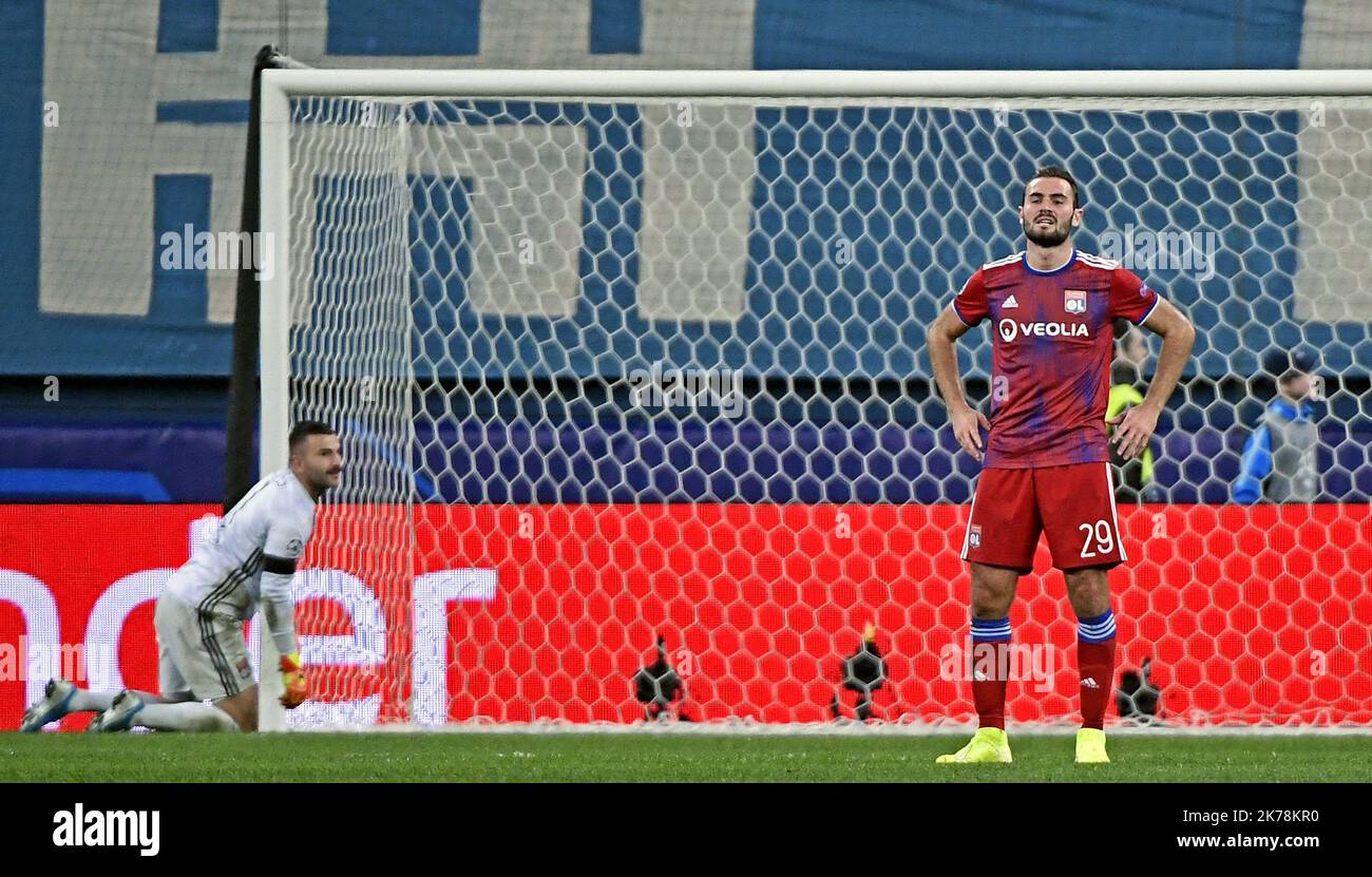 Champion's League - OL -en Russie à St Petersbourg au match retour de Phase de poule de la Champion's League ZENIT ST PETERSBOURG - OL ici Lucas Tousart Stockfoto