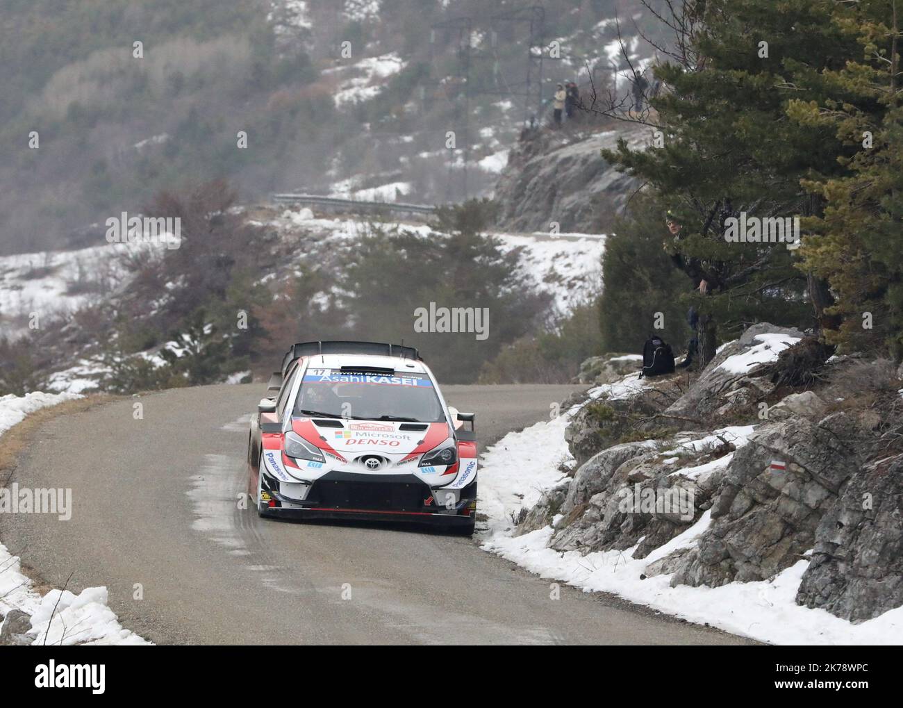 Team Ogier während des Rallye-Rennens von Monte Carlo 2020 in St-Clement-sur-Durance am Freitag, den 24. Januar 2020. Stockfoto