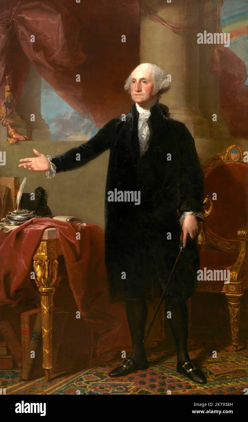 George Washington, 22. Februar 1732 - 14. Dezember 1799 Porträt von Gilbert Stuart Stockfoto