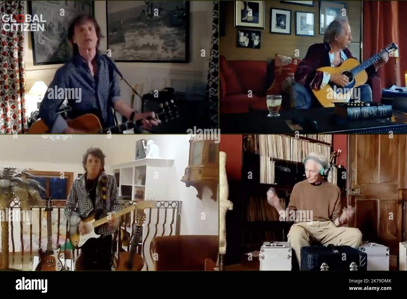 Die Rolling Stones während der Einen Welt: Together at Home Stockfoto