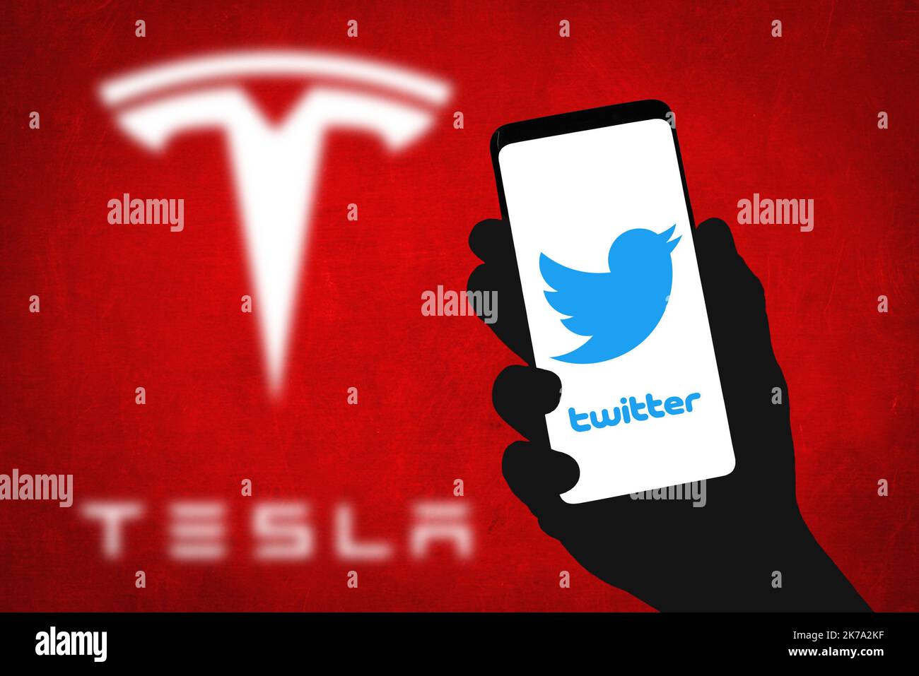 Übernahme von Twitter durch den Tesla-CEO Stockfoto