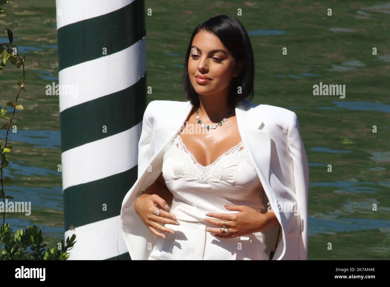 ©Pierre Teyssot/MAXPPP ; die Spanierin Georgina Rodriguez, Freundin von Ronaldo, ist am 3. September 2020 beim Filmfestival in Venedig 77. im Lido in Venedig, Italien, zu sehen. Georgina Rodriguez Â© Pierre Teyssot / Maxppp Stockfoto