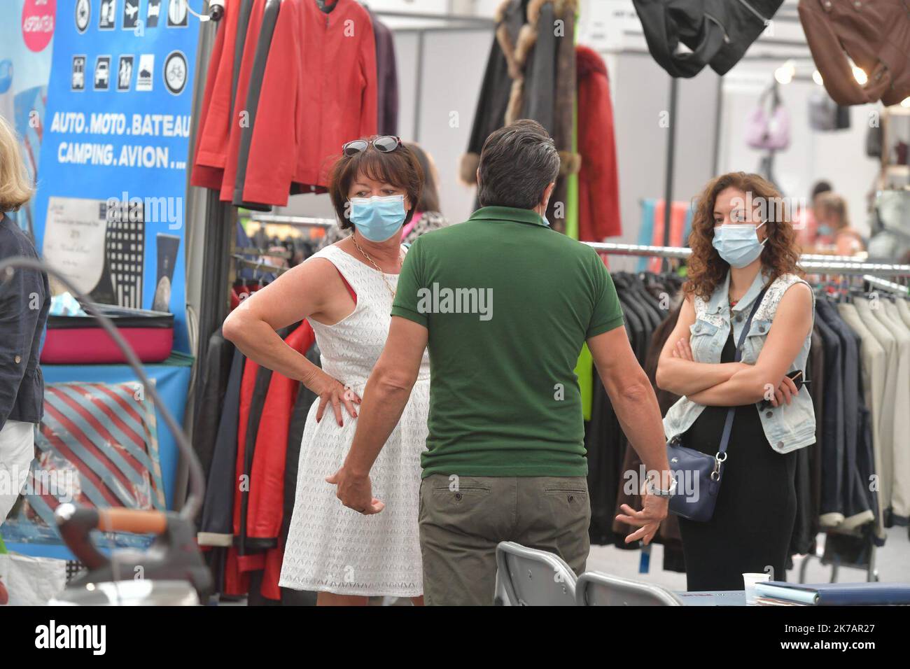 ©PHOTOPQR/DNA/Franck KOBI ; Strasbourg ; 08/09/2020 ; Animation Grandes girls et Mademoiselle Soph - et photo de femmes exposantes de la Foire - Euroepean Fair in Strasbourg Women day Sept 8 2020 Stockfoto