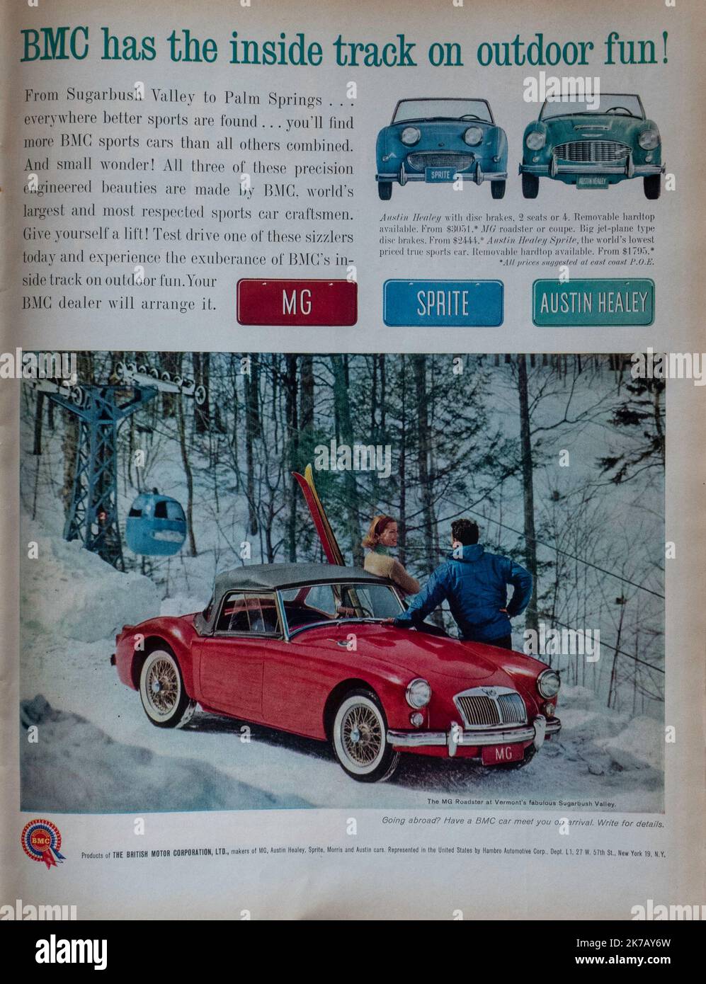 Vintage 27. Januar 1961 „Life“-Magazin-Anzeige, USA Stockfoto