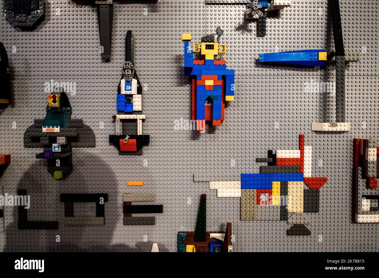 ©Michael Bunel / Le Pictorium/MAXPPP - Michael Bunel / Le Pictorium - 16/08/2018 - Frankreich / Ile-de-France / Paris - Exposition LEGO a paris porte de la Villette. 16 Aout 2018. Paris, Frankreich. / 16/08/2018 - Frankreich / Ile-de-France (Region) / Paris - LEGO Ausstellung in Paris Porte de la Villette. 16. August 2018. Paris, Frankreich. Stockfoto