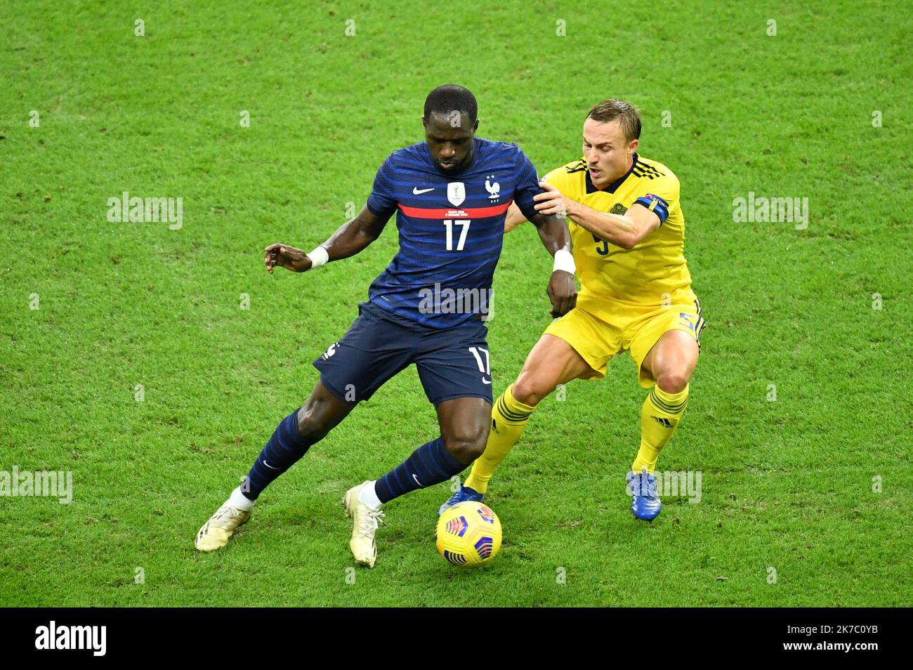 ©PHOTOPQR/VOIX DU Nord/BONNIERE Pascal ; 17/11/2020 ; SAINT DENIS , le 17 novembre 2020, ligue des Nations match France - Suede groupe c au stade de france . Pascal BonniÃ¨RE - Saint Denis, Frankreich, nov 17. 2020 - Nationenliga des Fußballs Frankreich gegen Schweden Stockfoto