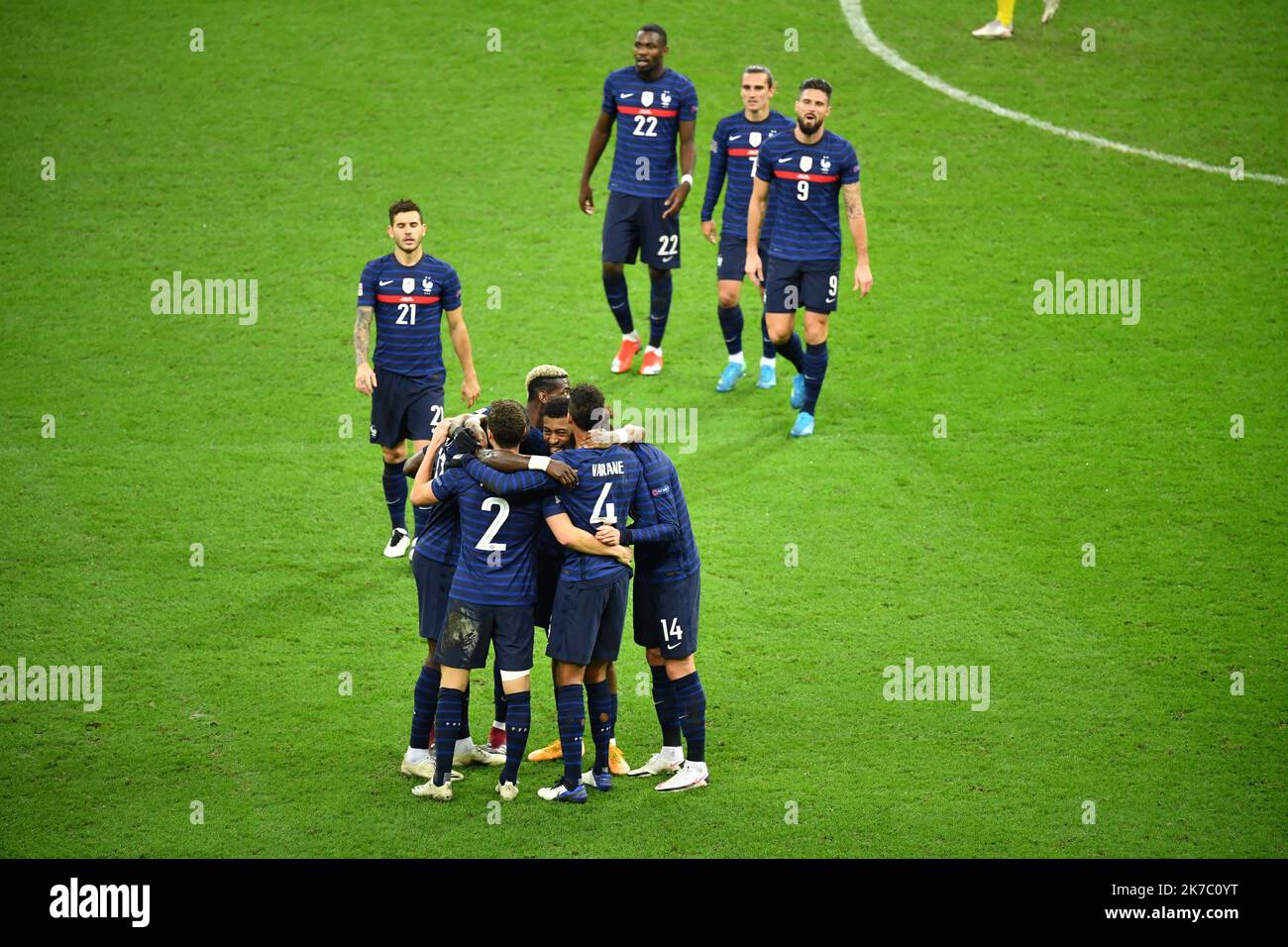 ©PHOTOPQR/VOIX DU Nord/BONNIERE Pascal ; 17/11/2020 ; SAINT DENIS , le 17 novembre 2020, ligue des Nations match France - Suede groupe c au stade de france . Pascal BonniÃ¨RE - Saint Denis, Frankreich, nov 17. 2020 - Nationenliga des Fußballs Frankreich gegen Schweden Stockfoto