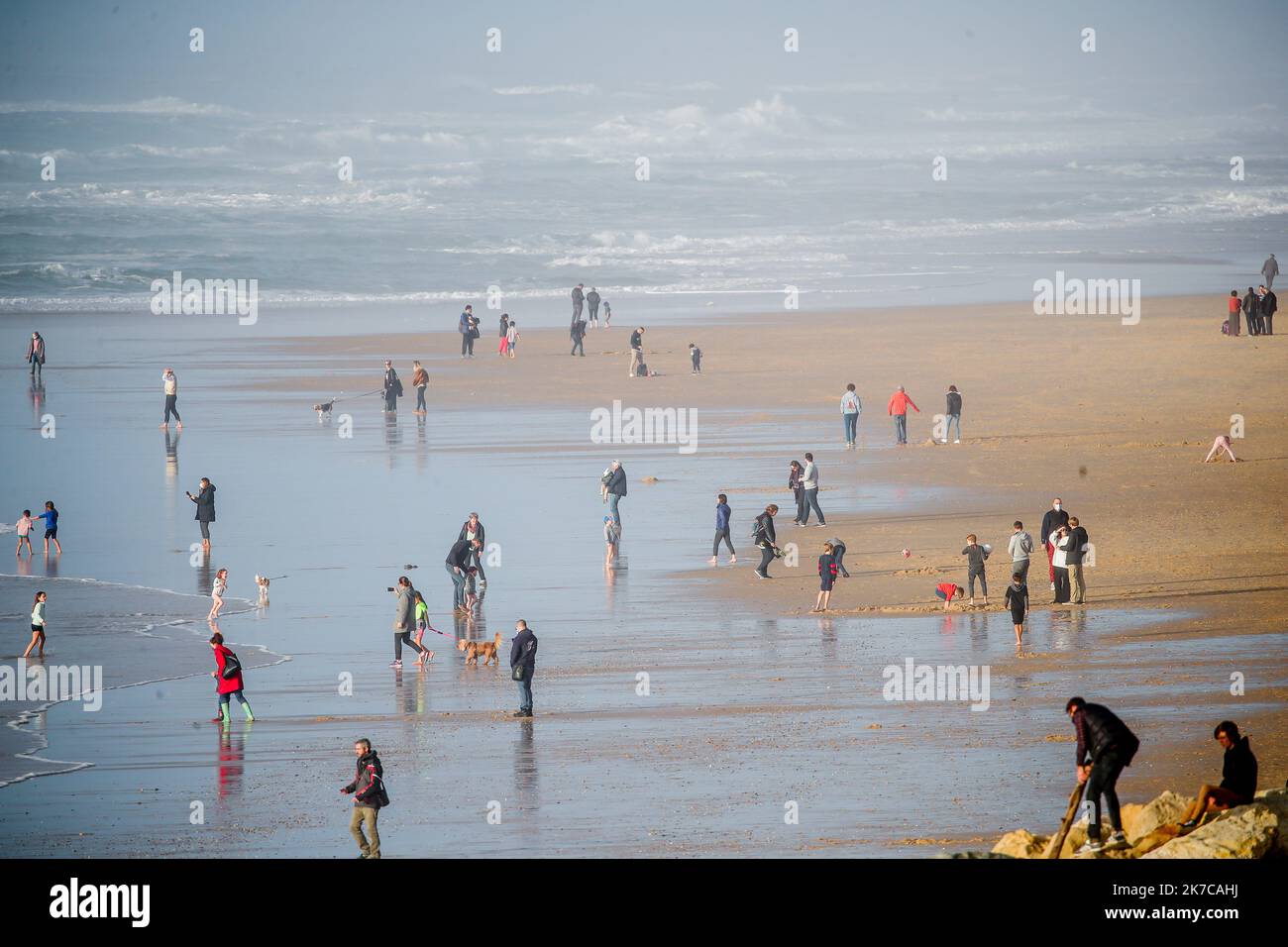 â©PHOTOPQR/Sud OUEST/guillaume bonnaud Bonnaud Guillaume ; lacanau ; 22/12/2020 ; LE 22 DECEMBRE 2020 / A LACANAU / LES PLAGES DE LACANAU UN 22 DECEMBRE 2020 - Lacanau Beaches Dec 22 2020 Frankreich Stockfoto