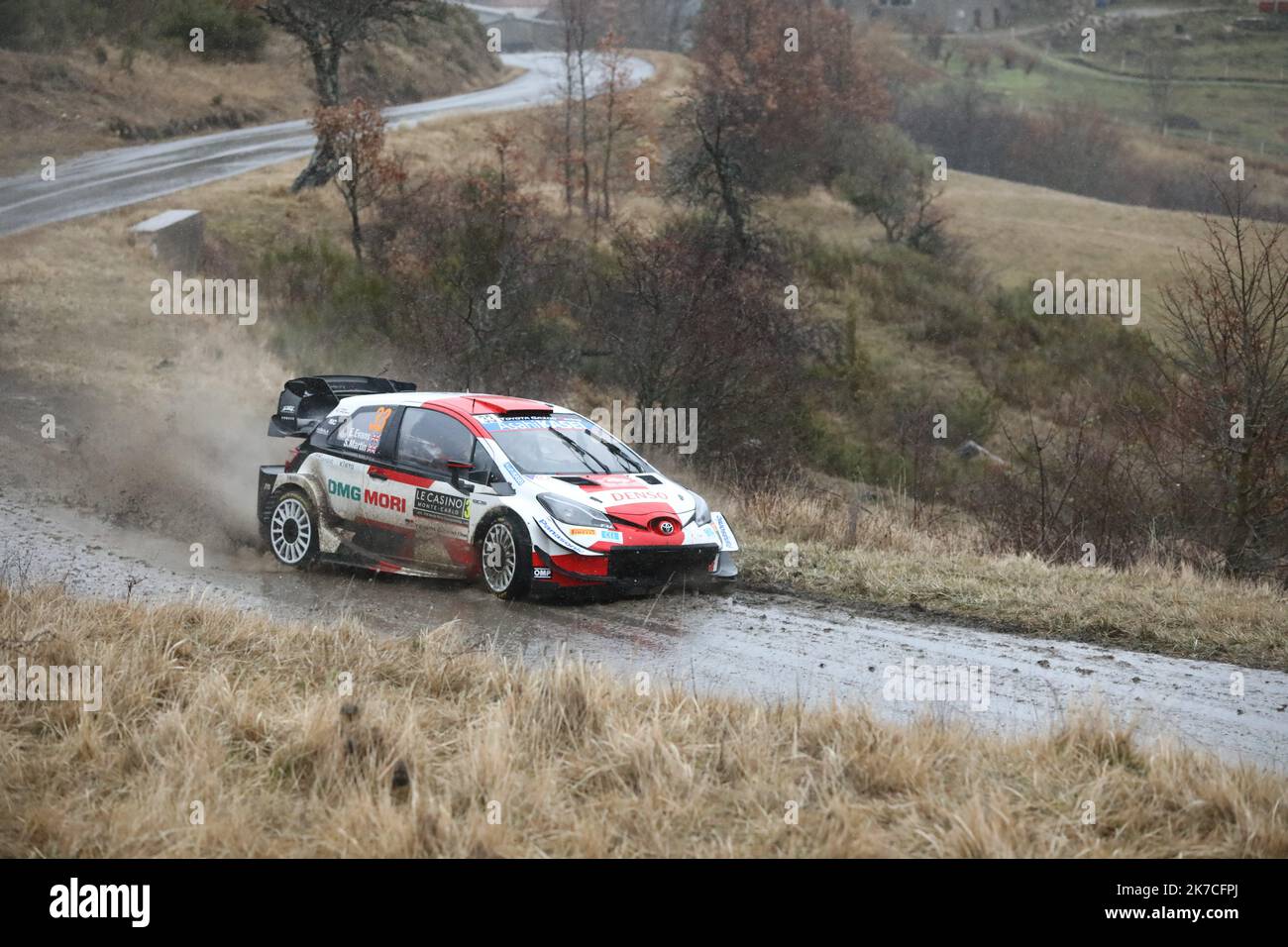 ©PHOTOPQR/LA PROVENCE/DUCLET Stéphane ; Gumiane ; 22/01/2021 ; Rallye de Monté Carlo 2021. Spéciale Chalancon - Gumiane. Evans die WRC World Rally Car Championship 2021, Rallye Monte Carlo am 21. Januar 2021 in Monaco Stockfoto