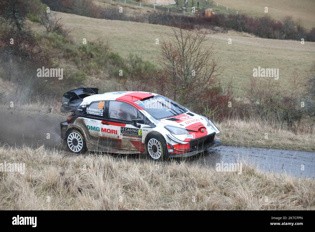 ©PHOTOPQR/LA PROVENCE/DUCLET Stéphane ; Gumiane ; 22/01/2021 ; Rallye de Monté Carlo 2021. Spéciale Chalancon - Gumiane. Rovanpera die Rallye-Weltmeisterschaft der WRC 2021, Rallye Monte Carlo am 21. Januar 2021 in Monaco Stockfoto