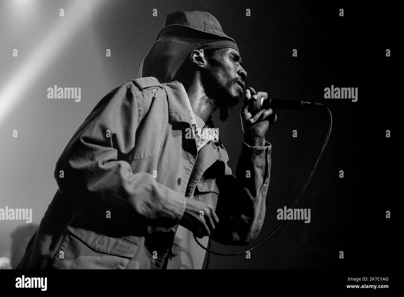 ©Michael Bunel / Le Pictorium/MAXPPP - Michael Bunel / Le Pictorium - 29/11/2012 - Frankreich - Vaughn Benjamin, atteint d'une Maladie grave depuis plusieurs annees, le Lead vocal du groupe de deep roots Midnite, originaire des Iles Vierge, est decede le 5 novembre 2020 a l'age de 50 ans. 13 Juillet 2013. Bagnols sur Ceze. frankreich. / 29/11/2012 - Frankreich - Vaughn Benjamin, der mehrere Jahre an einer schweren Krankheit litt, starb am 5. November 2020 im Alter von 50 Jahren die Leadsängerin der Deep Roots Band Midnine, die ursprünglich aus den Virgin Islands stammte. 13. Juli 2013. Bagnols sur Ceze. Frankreich. Stockfoto