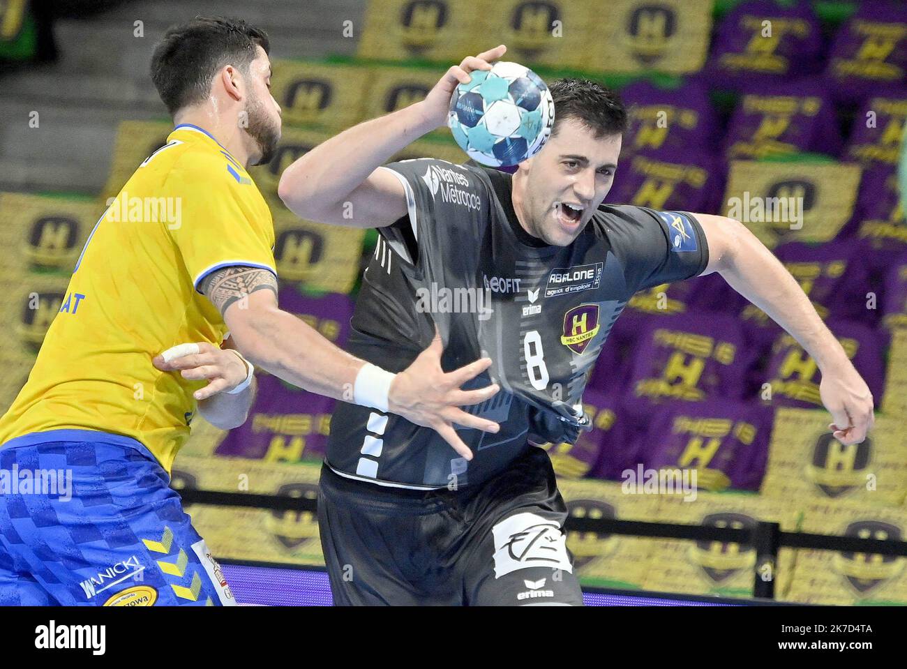 ©PHOTOPQR/OUEST FRANKREICH/Jerome Fouquet ; NANTES ; 31/03/2021 ; Handball. EHF HBC Nantes/Kielce. Cavalcanti. Handball: Champions League Stockfoto