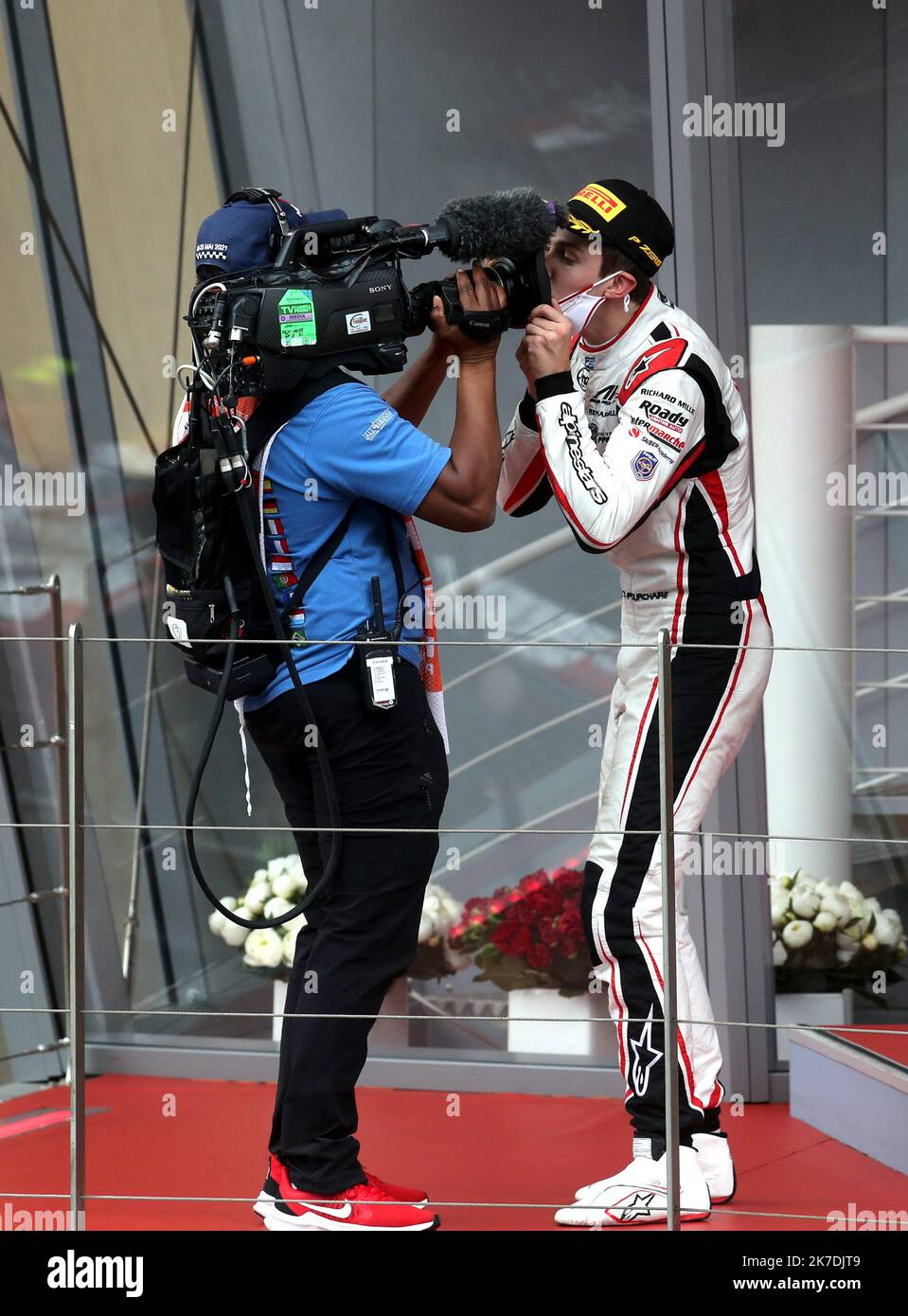 ©PHOTOPQR/NICE MATIN/Jean François Ottonello ; Monaco ; 22/05/2021 ; OTTONELLO JEAN-FRANCOIS - samedi 22 Mai à Monaco - 78ème Grand Prix de Monaco - Formule 2 - Kurs 3 - Victoire de Théo Pourchaire Nr. 10 / Art Grand Prix - Monte Carlo F2 - Sieg von Theo Pourchaire Stockfoto