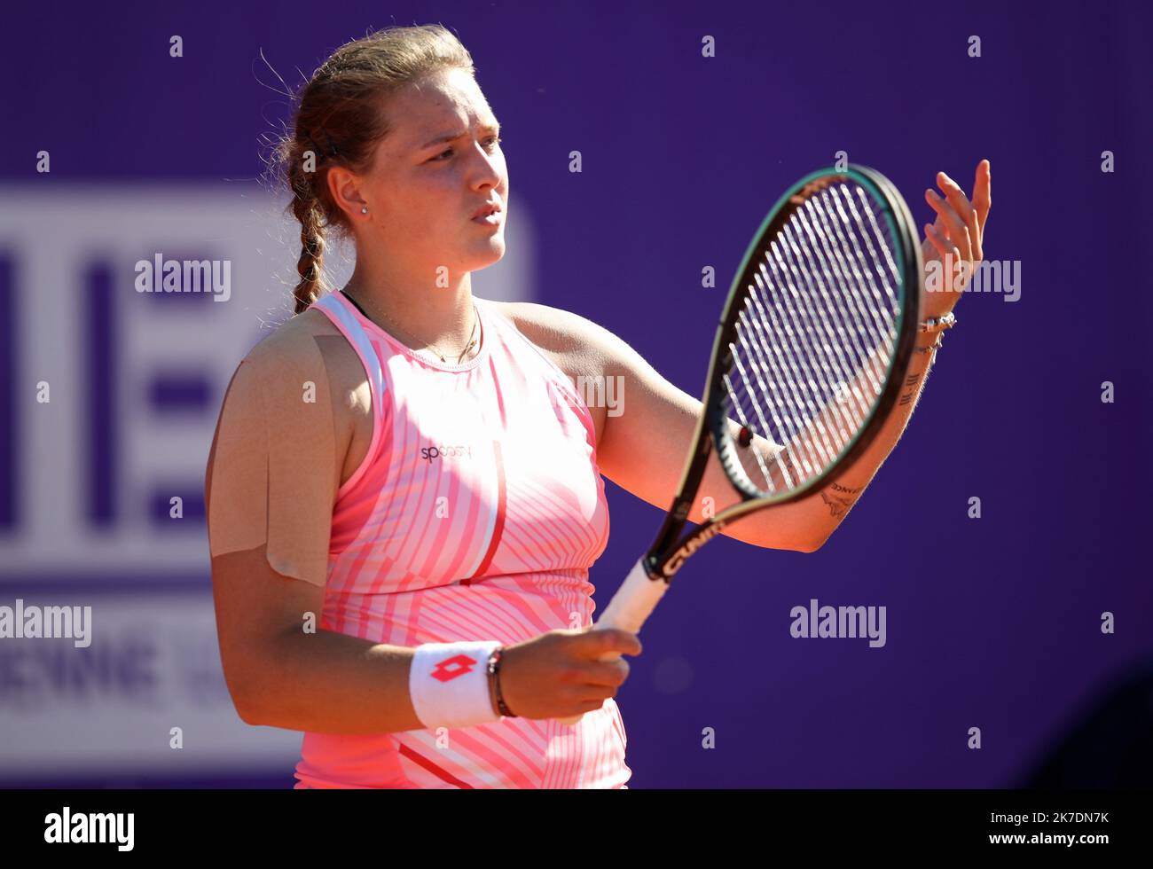 ©PHOTOPQR/L'ALSACE/Jean-Marc LOOS ; Strasbourg ; 28/05/2021 ; Jule Niemeier (GER) lors des Internationaux de Tennis féminin 2021, à Strasbourg le 28 Mai 2021. - Tennis Frauen Internationals von Straßburg. Stockfoto